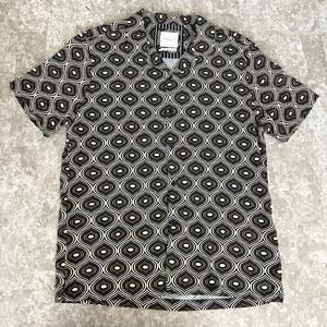 Denim & Flower Button Down Shirt Large